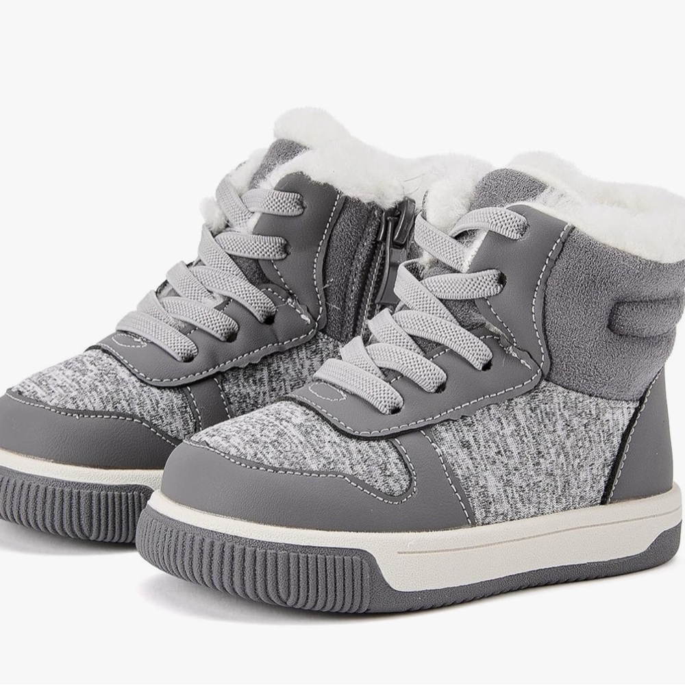 Gray and White waterproof Boots